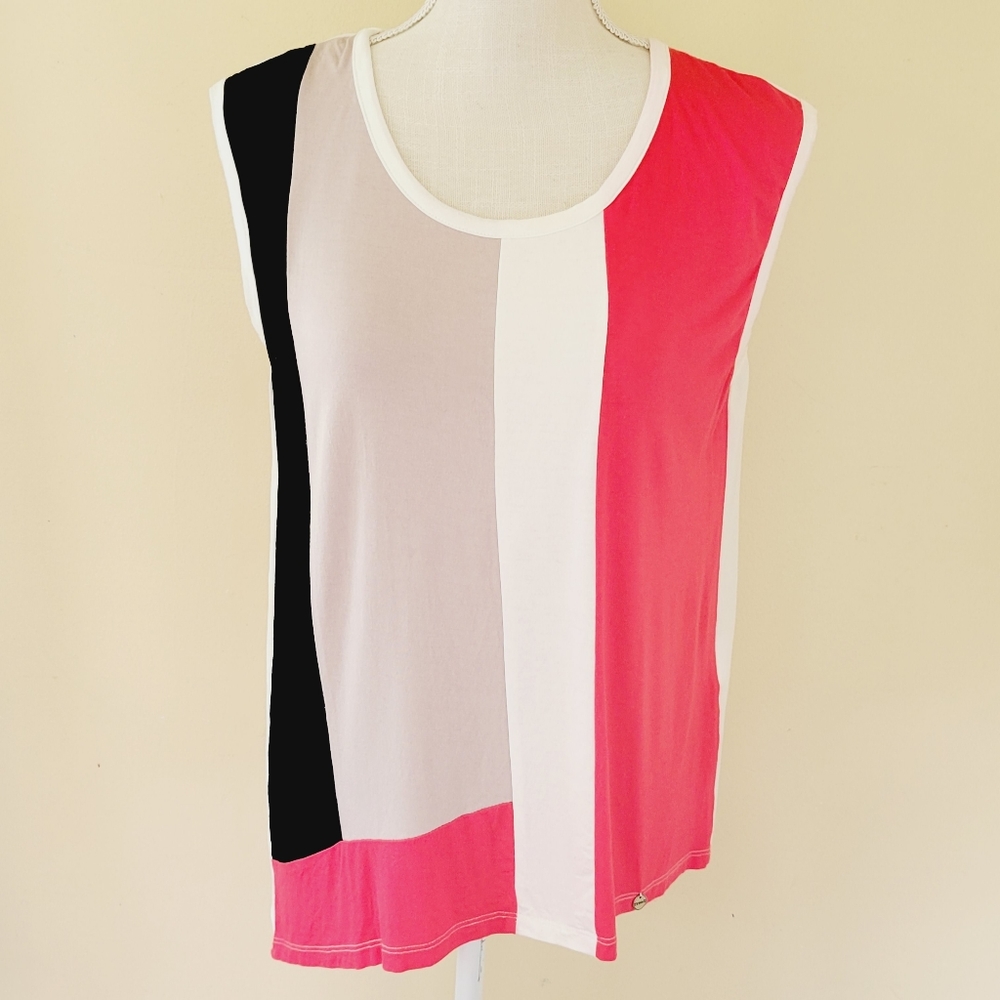 Threadz Colorblock Blouse Size Small - image 1